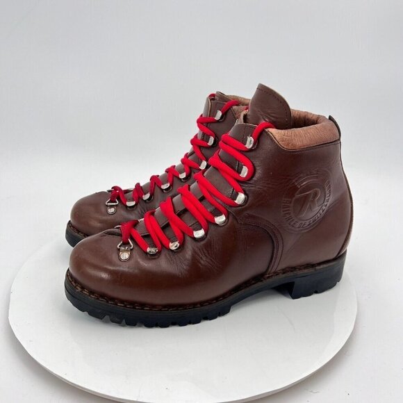 Raichle of Switzerland Men 5 Women 6 Brown Red Leather Waterproof Hiking Boot - Picture 1 of 15